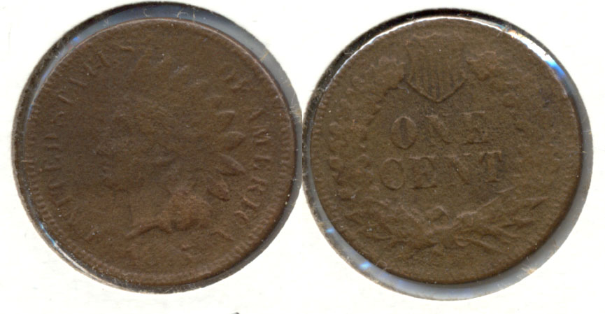 1875 Indian Head Cent VG-8 b Porous