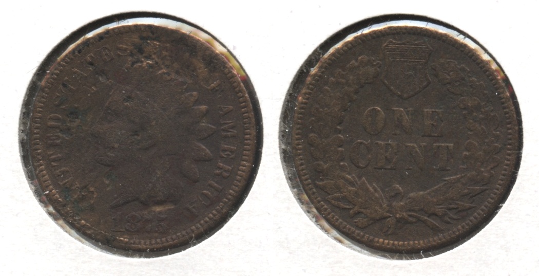 1875 Indian Head Cent VG-8 #g Pitted
