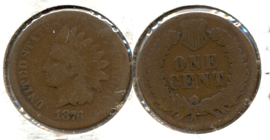 1876 Indian Head Cent AG-3 f
