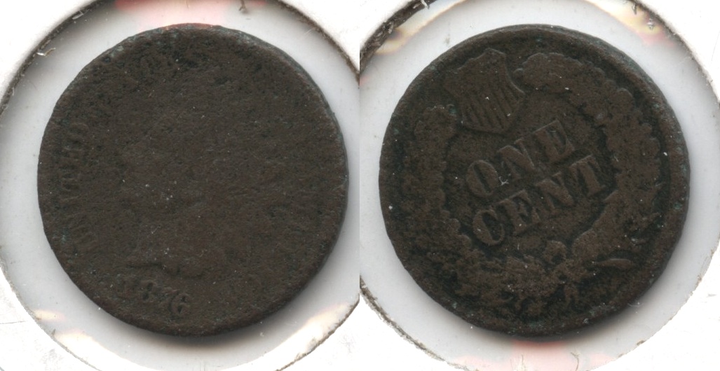 1876 Indian Head Cent AG-3 #i Dark