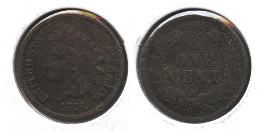 1876 Indian Head Cent Fair-2 #e