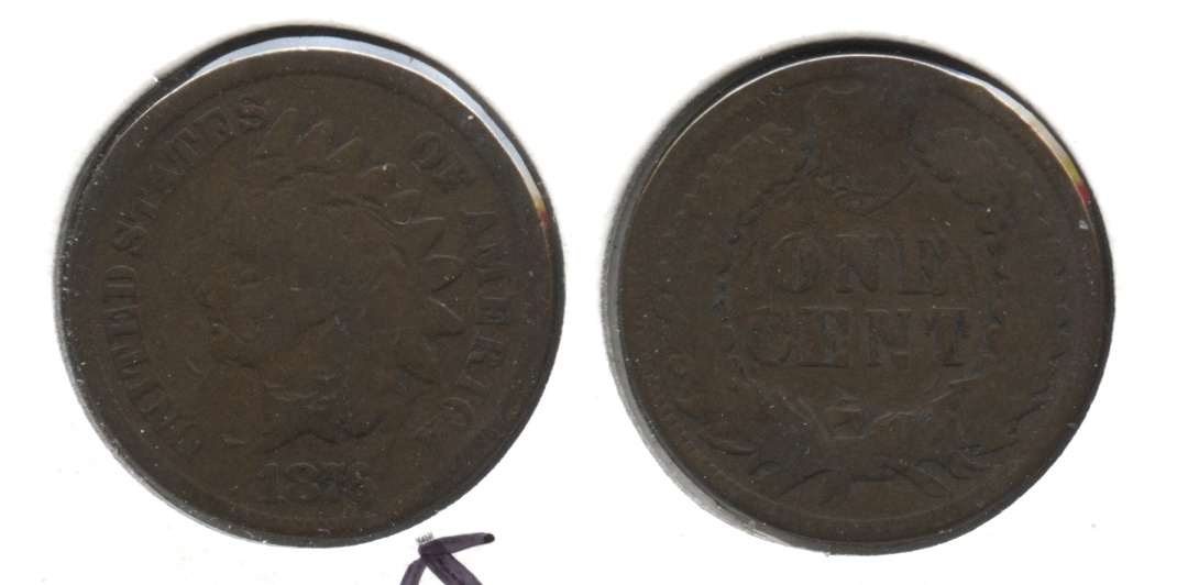 1876 Indian Head Cent Good-4 #n Rim Bump