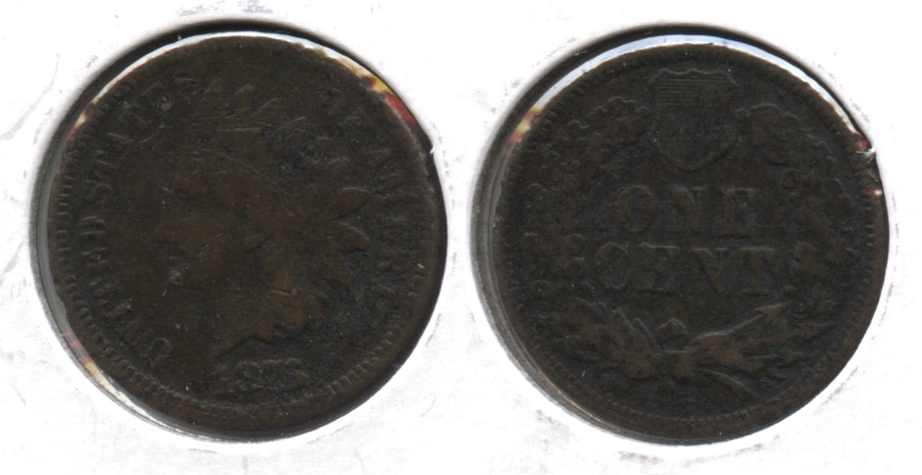 1876 Indian Head Cent VG-8 #a Dark