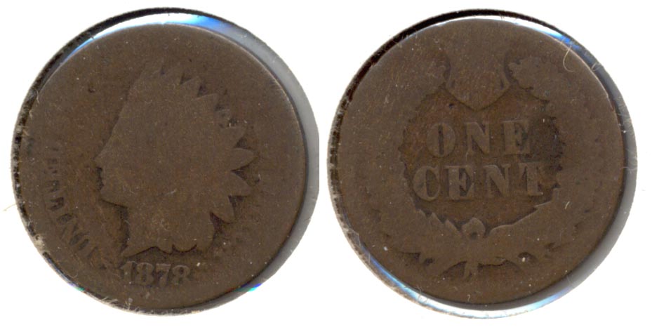 1878 Indian Head Cent AG-3 d