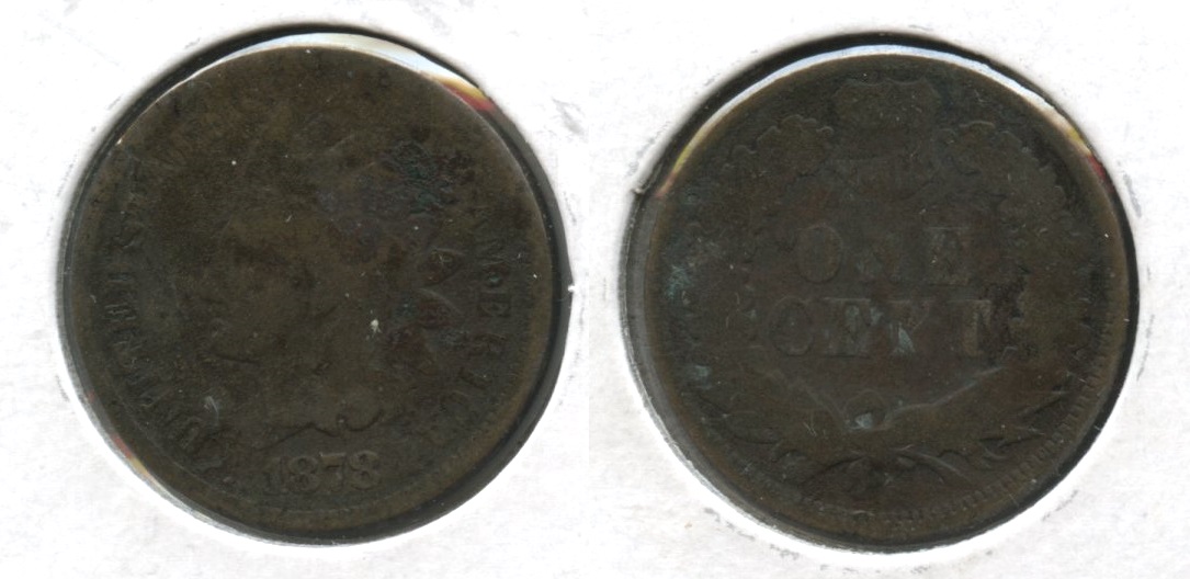 1878 Indian Head Cent Fair-2 #e