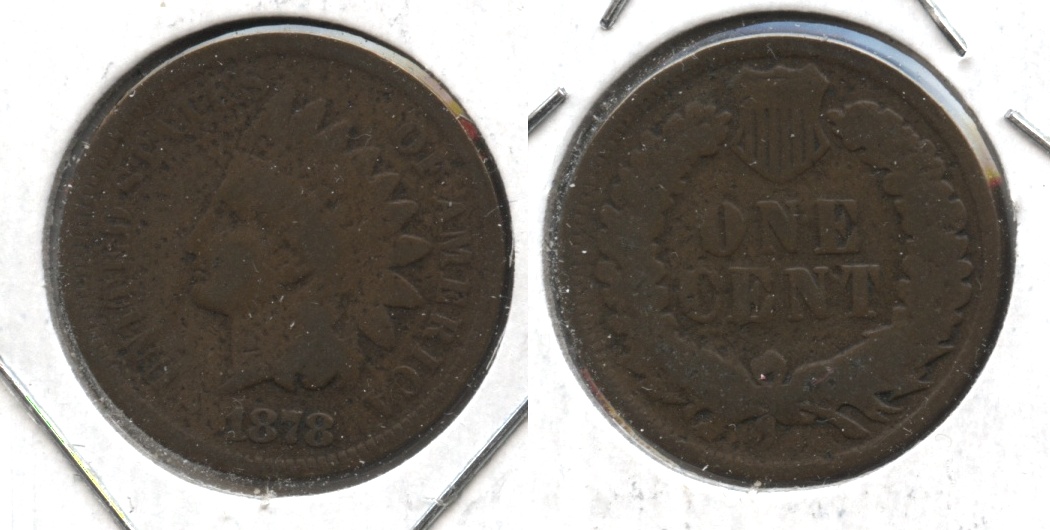 1878 Indian Head Cent Good-4 #n Light Pitting