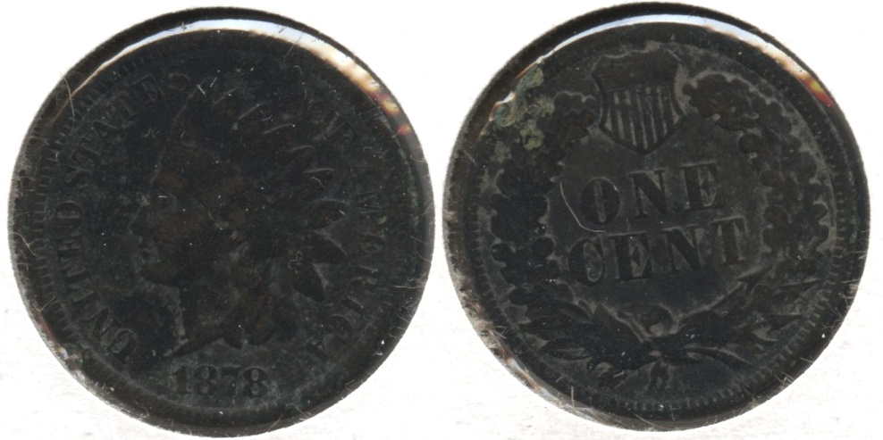 1878 Indian Head Cent Good-6 Dark