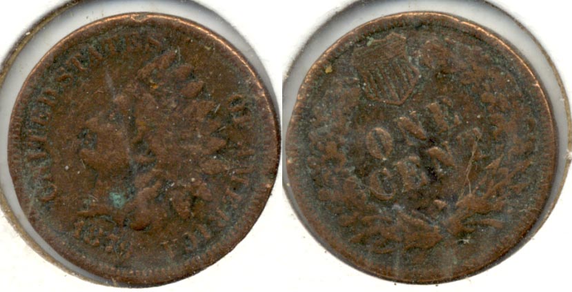 1879 Indian Head Cent Fine-12 Dark