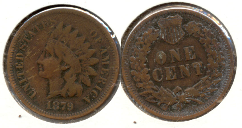 1879 Indian Head Cent Fine-12 a