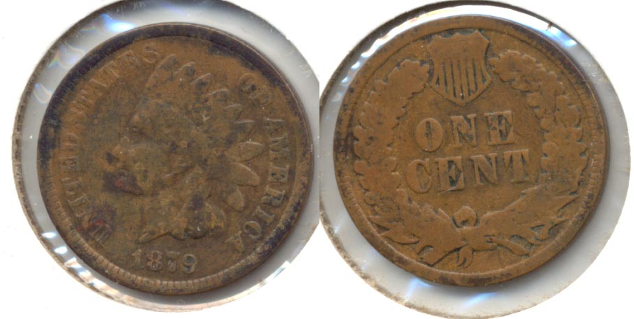 1879 Indian Head Cent Good-4 h Cleaned Retoned
