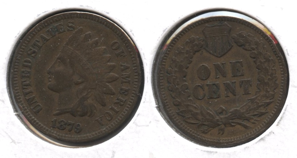 1879 Indian Head Cent VF-20 #b Rim Bumps
