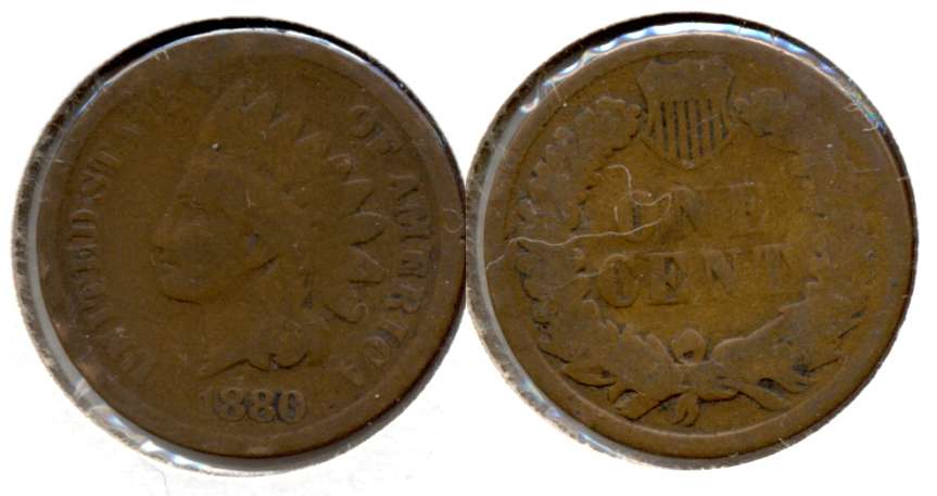 1880 Indian Head Cent AG-3 b
