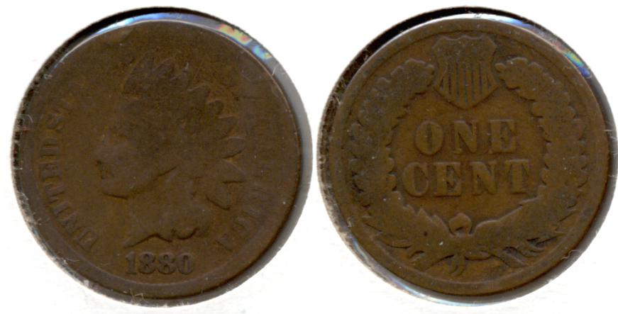 1880 Indian Head Cent AG-3 d