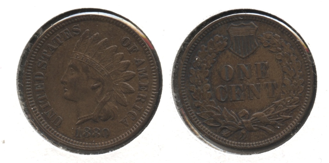 1880 Indian Head Cent AU-58