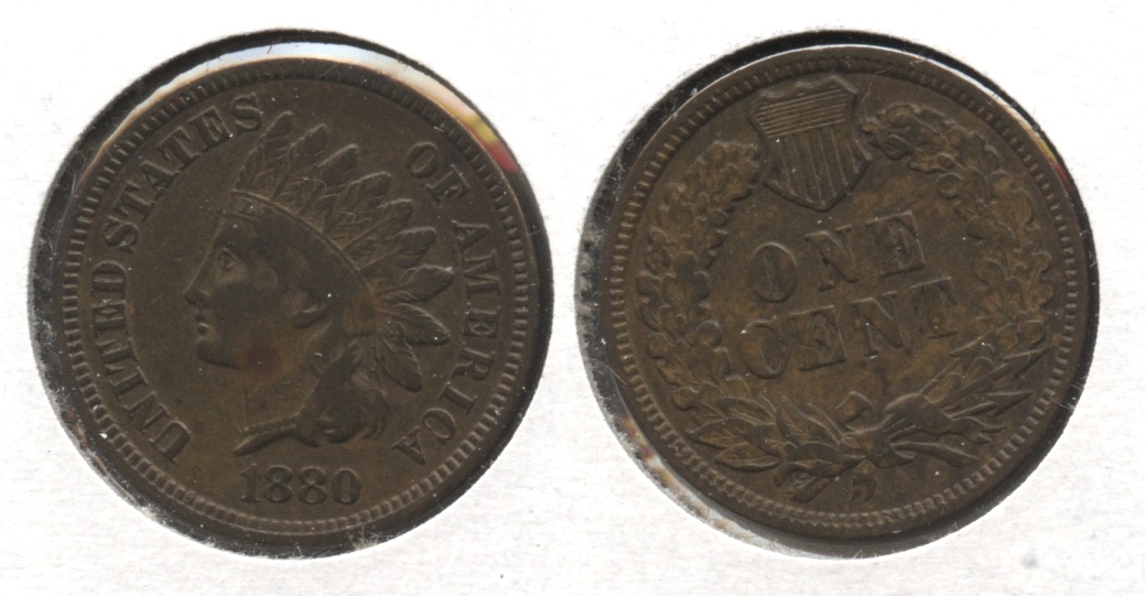 1880 Indian Head Cent Fine-12 #a