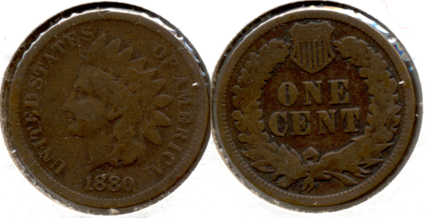1880 Indian Head Cent Good-4