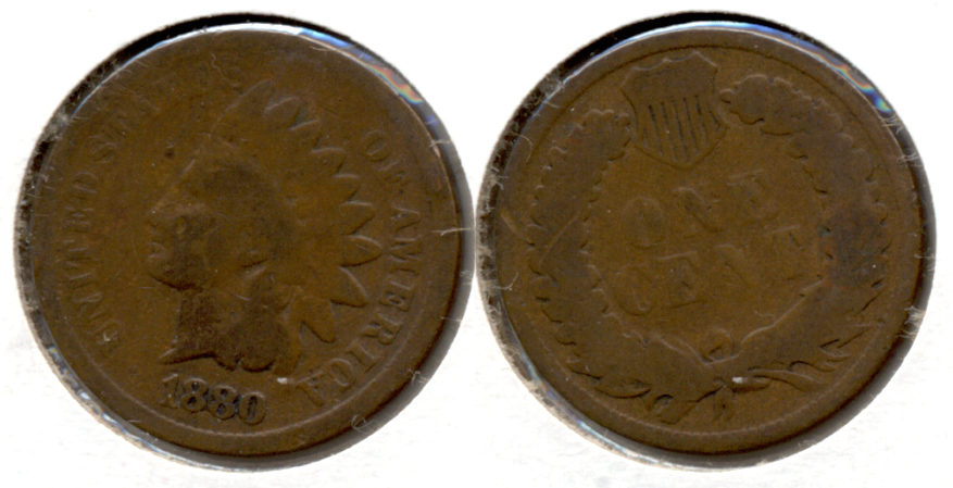 1880 Indian Head Cent Good-4 ag