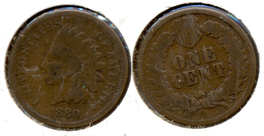 1880 Indian Head Cent Good-4 d