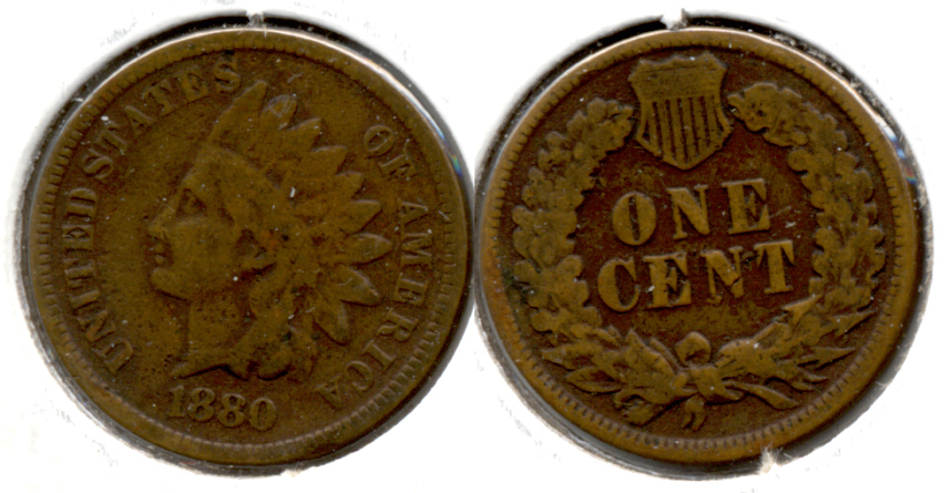 1880 Indian Head Cent Good-4 h