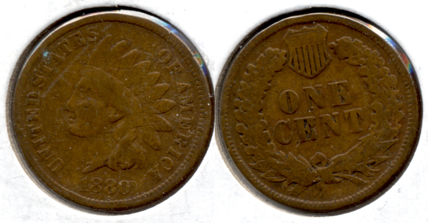 1880 Indian Head Cent Good-4 i