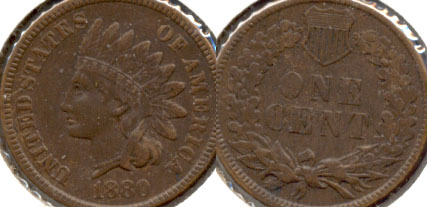 1880 Indian Head Cent VF-30