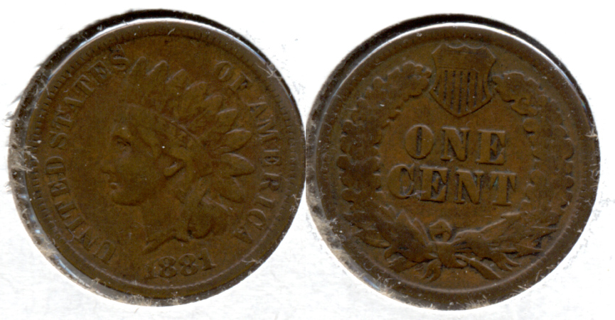1881 Indian Head Cent Fine-12 a