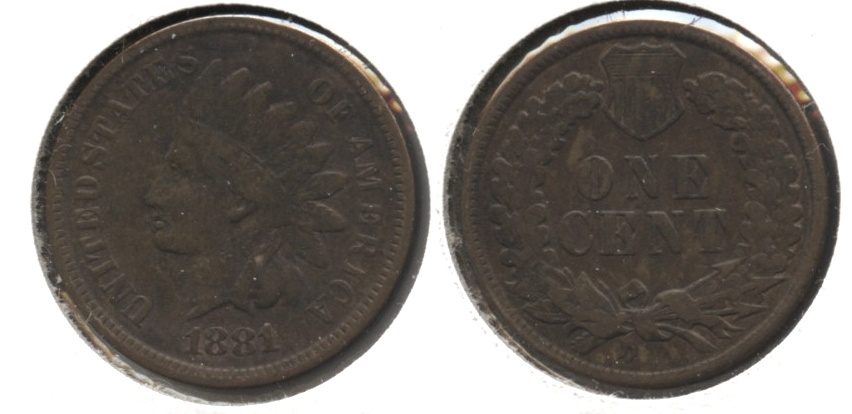 1881 Indian Head Cent Fine-12 #b