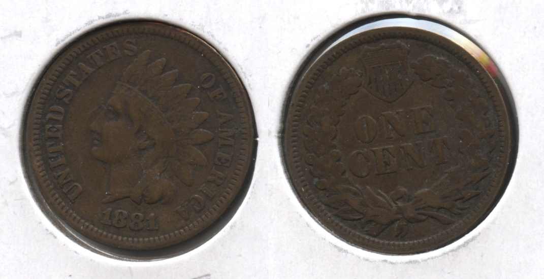 1881 Indian Head Cent Fine-12 #e
