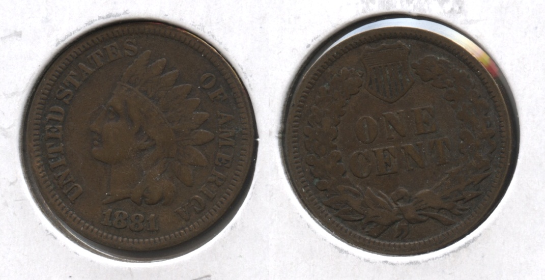 1881 Indian Head Cent Fine-12 #e