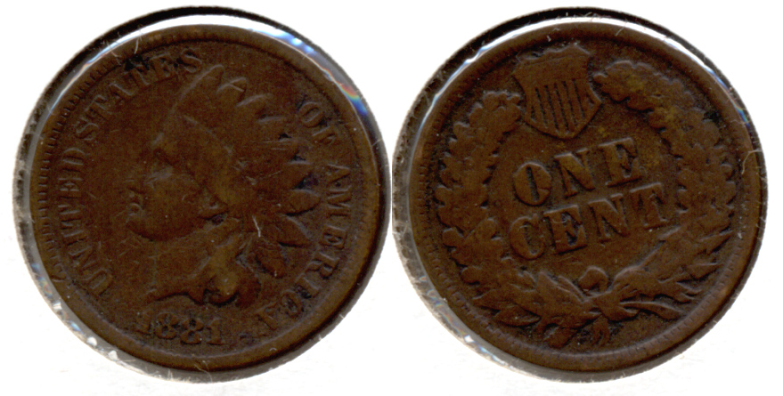 1881 Indian Head Cent Good-4 ag