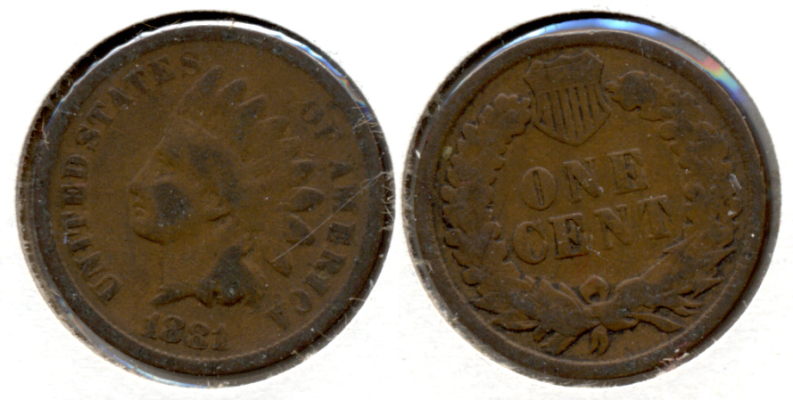 1881 Indian Head Cent Good-4 d