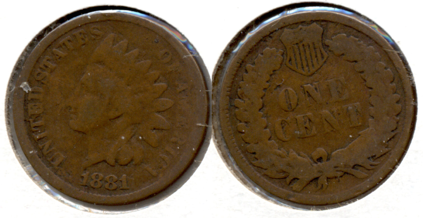 1881 Indian Head Cent Good-4 l
