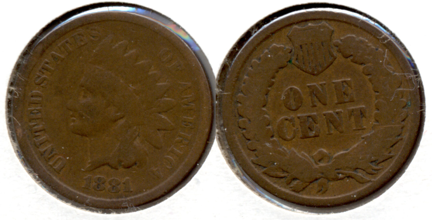 1881 Indian Head Cent Good-4 u