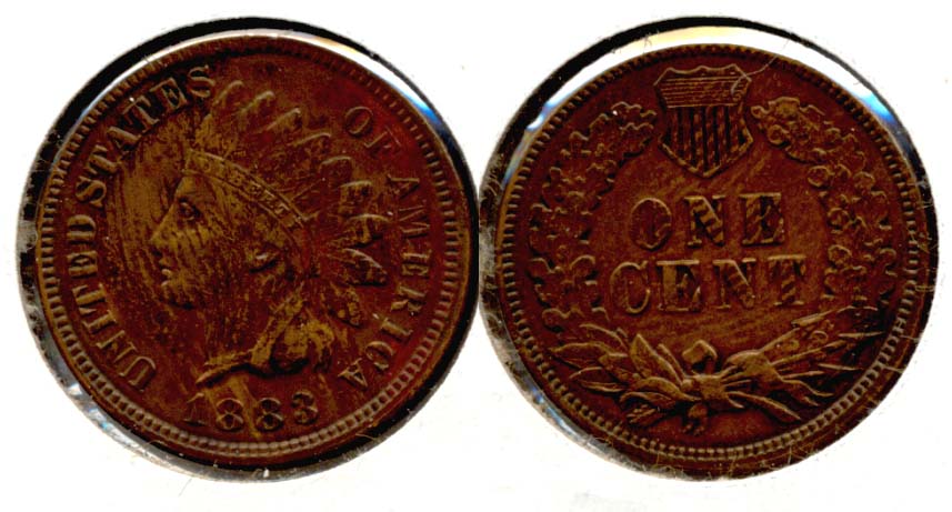 1883 Indian Head Cent AU-50 b