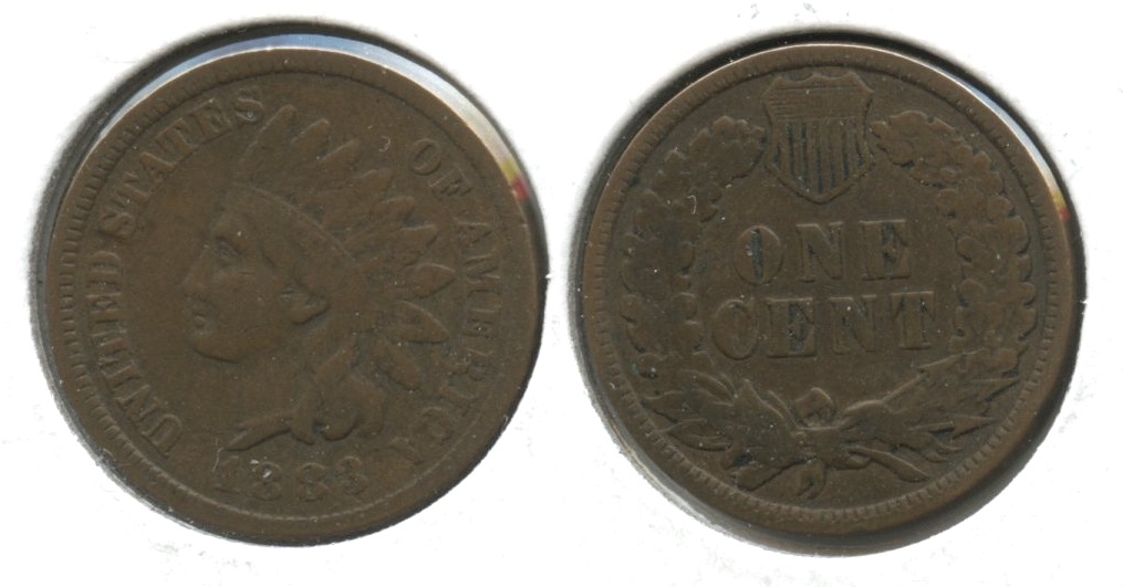 1883 Indian Head Cent Fine-12 #e