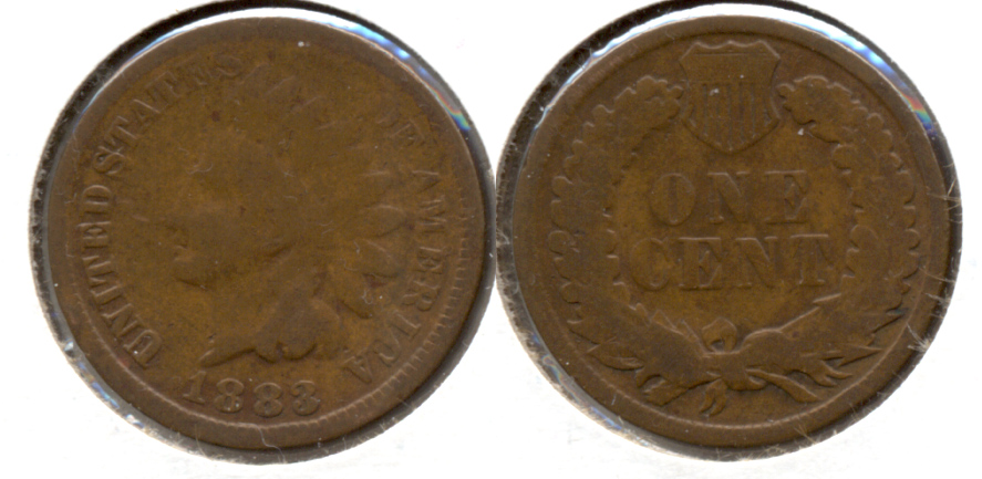 1883 Indian Head Cent Good-4 Staple Scratch