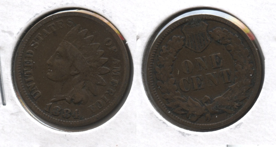 1884 Indian Head Cent Fine-12 #b