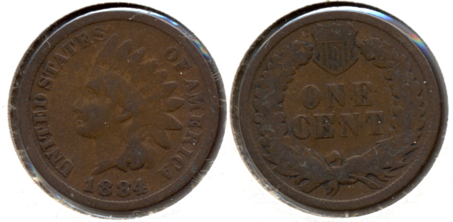 1884 Indian Head Cent Good-4 h