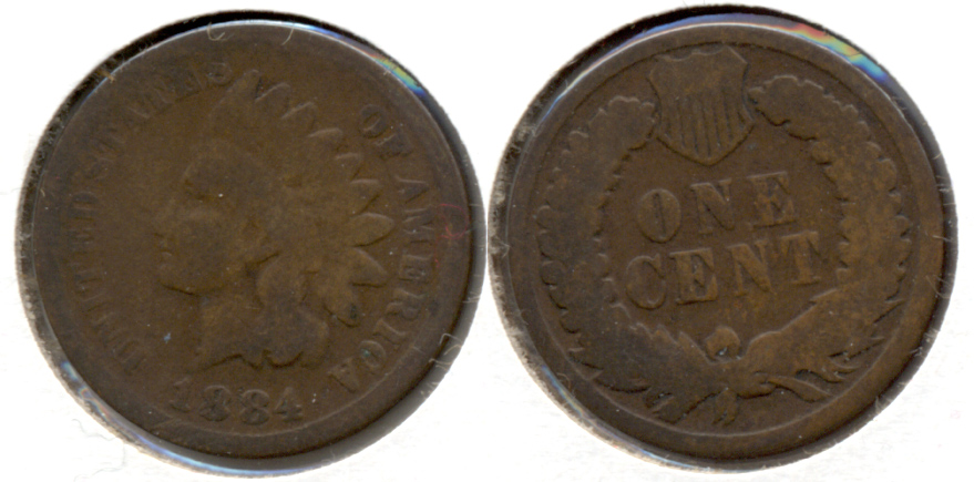 1884 Indian Head Cent Good-4 o
