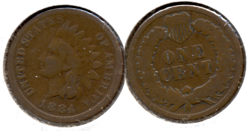 1884 Indian Head Cent Good-4 p