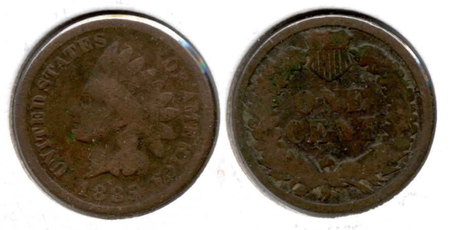 1885 Indian Head Cent G-4 c Bit Porous