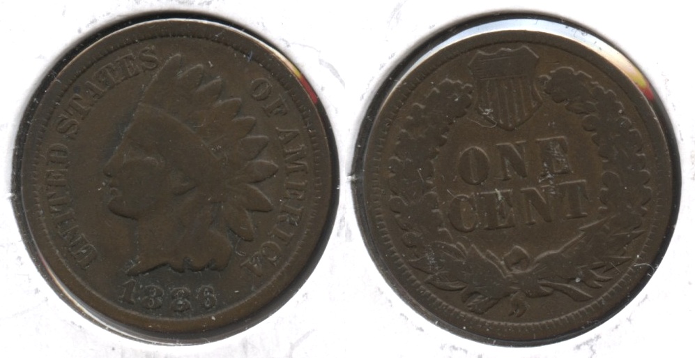 1886 Type 2 Indian Head Cent G-4 #b