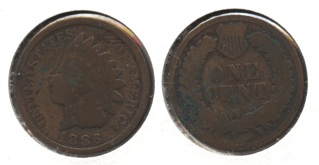 1886 Type 2 Indian Head Cent G-4 #m Cleaned