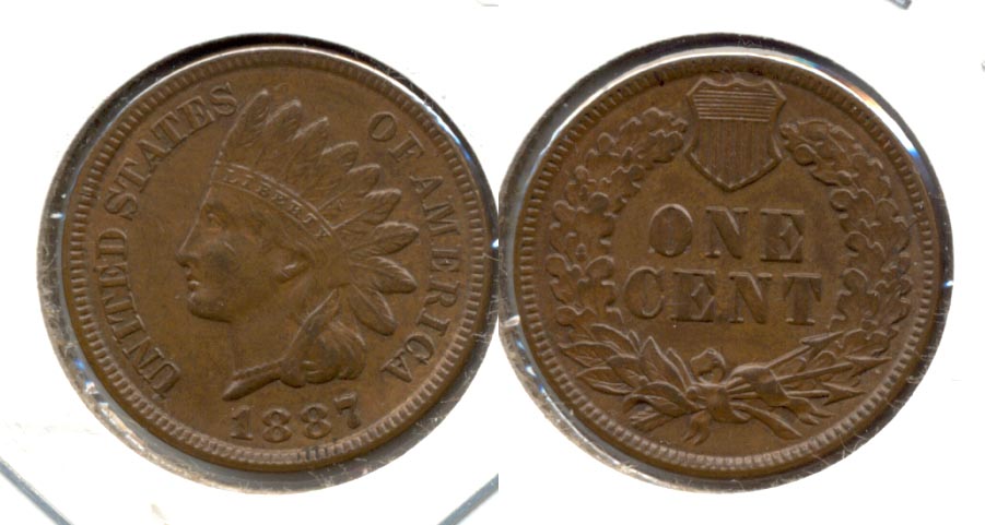 1887 Indian Head Cent AU-53
