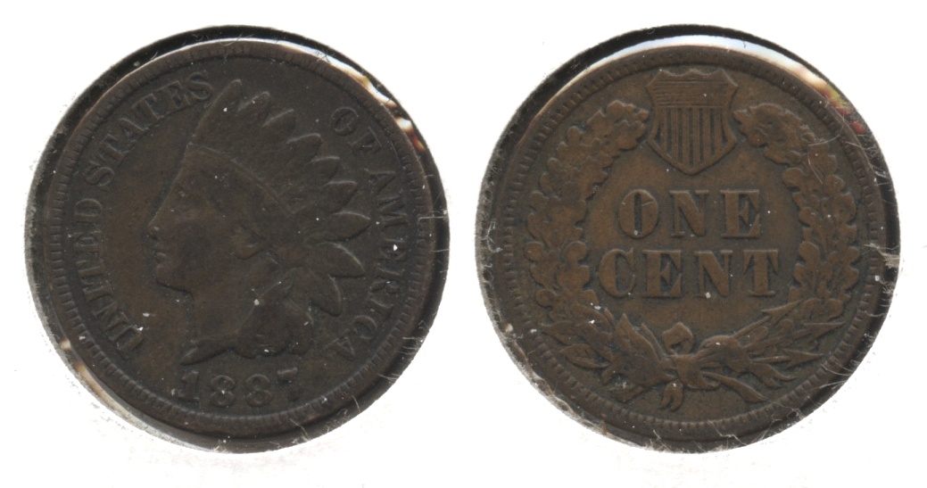 1887 Indian Head Cent Fine-12
