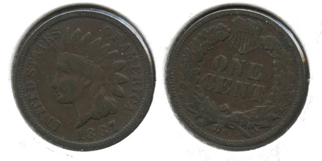 1887 Indian Head Cent Fine-12 #b