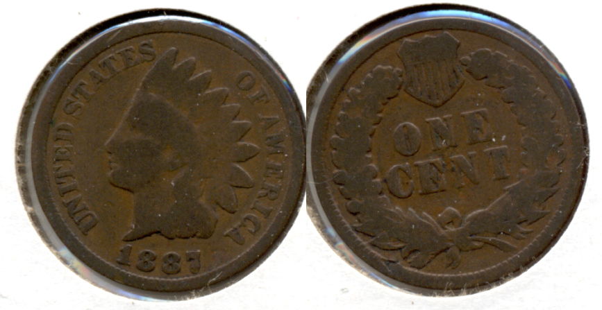 1887 Indian Head Cent Good-4