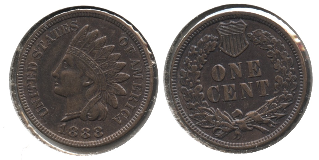 1888 Indian Head Cent AU-50 #b