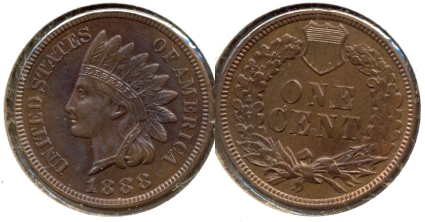 1888 Indian Head Cent MS-63 Brown