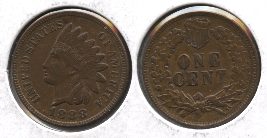 1888 Indian Head Cent MS-63 Brown #a